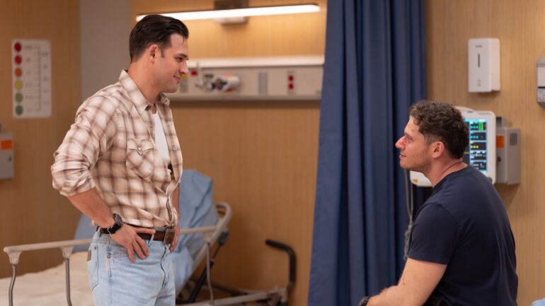 Ryan Guzman as Eddie and Oliver Stark as Buck — '9-1-1' Season 10 Premiere 