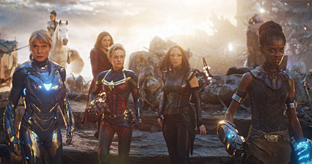 AVENGERS: ENDGAME, (aka AVENGERS 4), from left: Gwyneth Paltrow as Pepper Potts, Brie Larson as Captain Marvel, Pom Klementieff as Mantis, Letitia Wright as Shuri, 2019. © Walt Disney Studios Motion Pictures / © Marvel Studios / courtesy Everett Collection