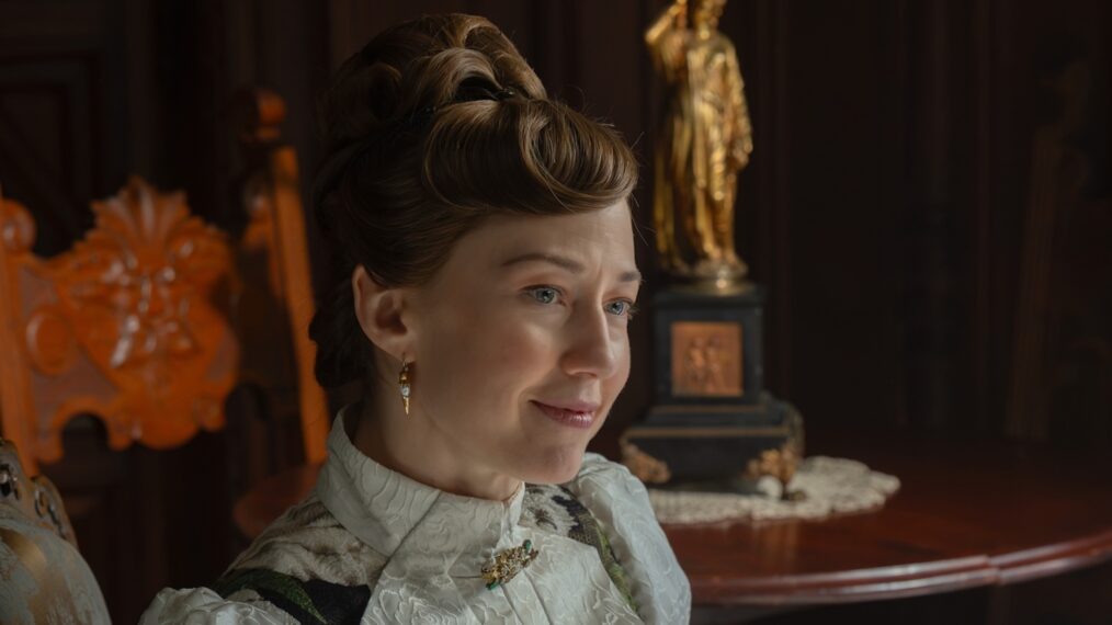 Carrie Coon, 'The Gilded Age,' Season 4, Episode 1, HBO, November 1, 2026.