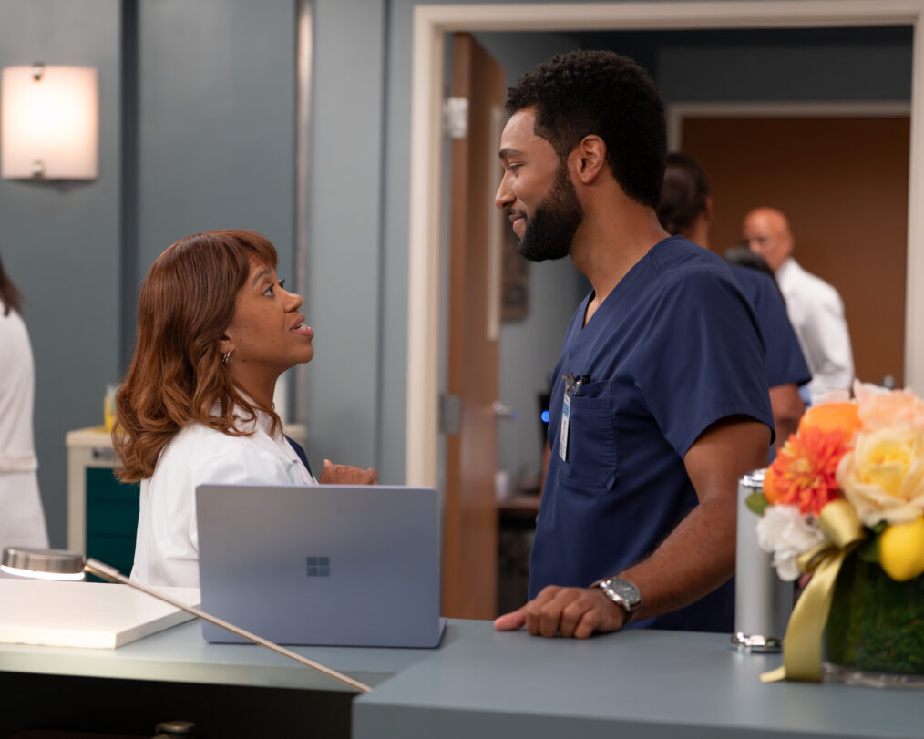 GREY’S ANATOMY - “It’s All Wrong, but It’s All Right” - As Blue fights to reclaim his place at Grey Sloan, Jo is pulled from motherhood back into the OR. Jules and Winston’s relationship remains strained, and Bailey struggles to find her footing as a student. THURSDAY, OCT. 29 (10:00-11:00 p.m. EDT) on ABC. (Disney/Eric McCandless) CHANDRA WILSON, ANTHONY HILL