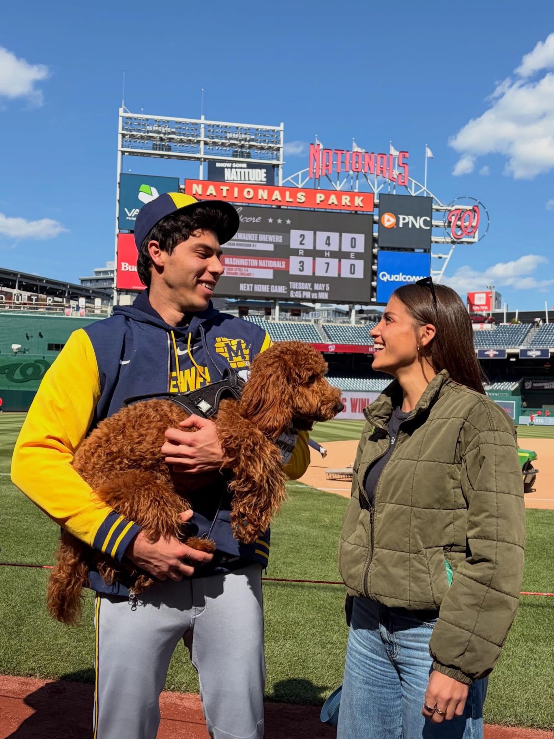 Christian Yelich and Paige Almendariz