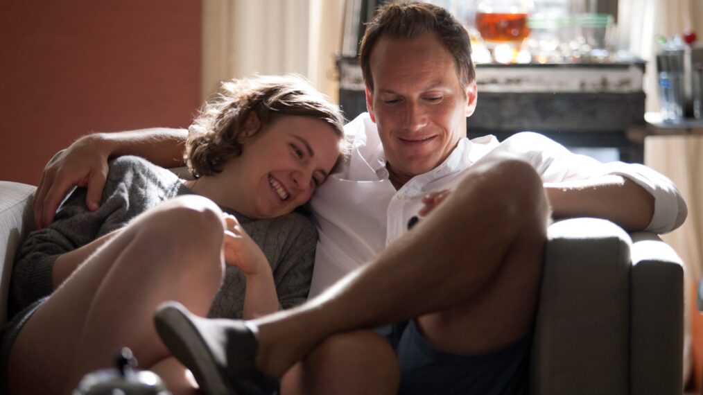 GIRLS, (from left): Lena Dunham, Patrick Wilson, 'One Man's Trash', (Season 2, ep. 205, aired Feb. 10, 2013), 2012-. photo: Jessica Miglio / © HBO / Courtesy: Everett Collection