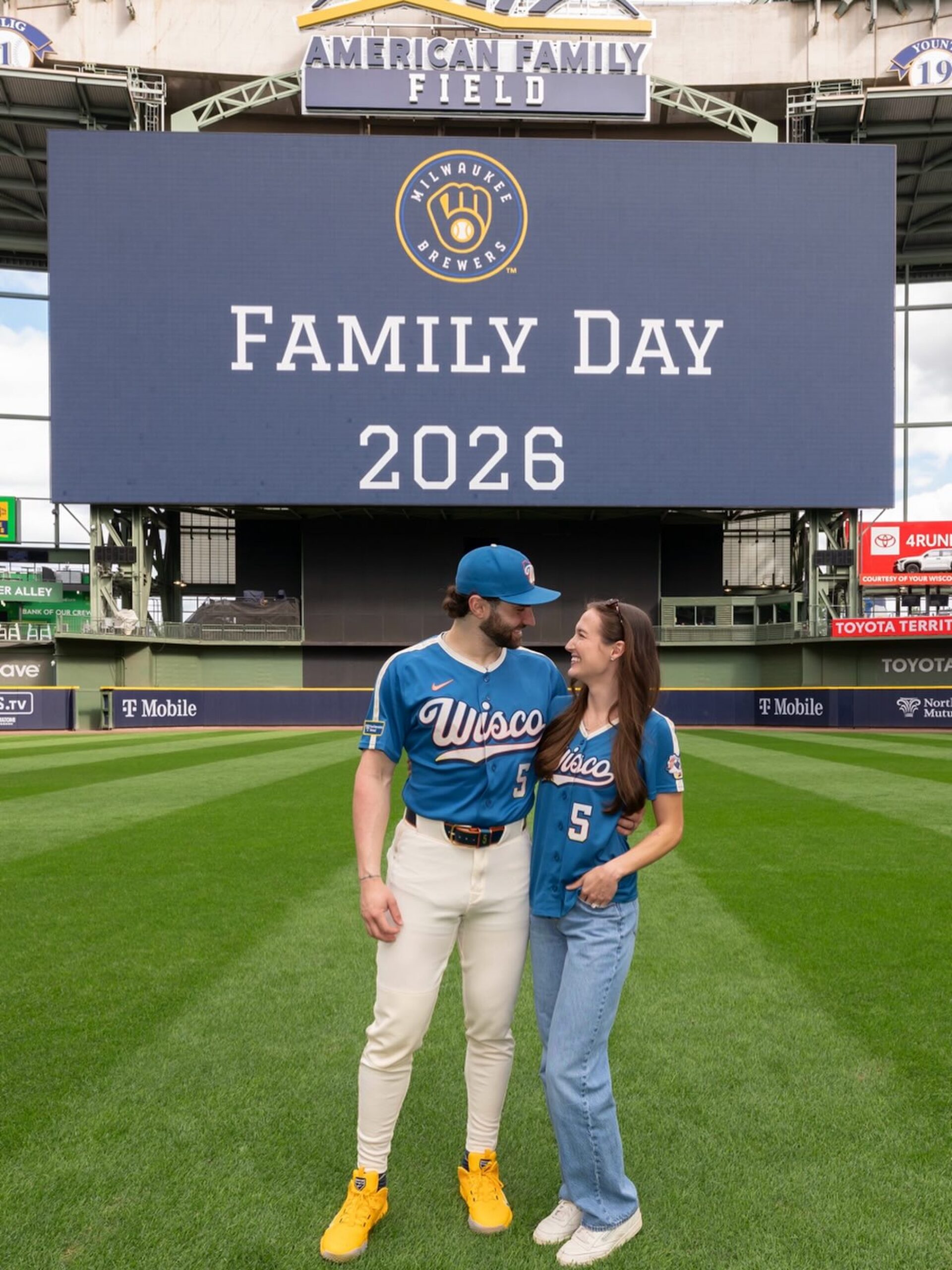 Garrett Mitchell and wife Haley