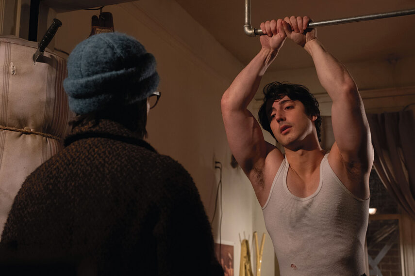 (L to R) Kiki Seto as Talia Shire and Anthony Ippolito as Sylvester Stallone in I PLAY ROCKY, from Amazon MGM Studios.