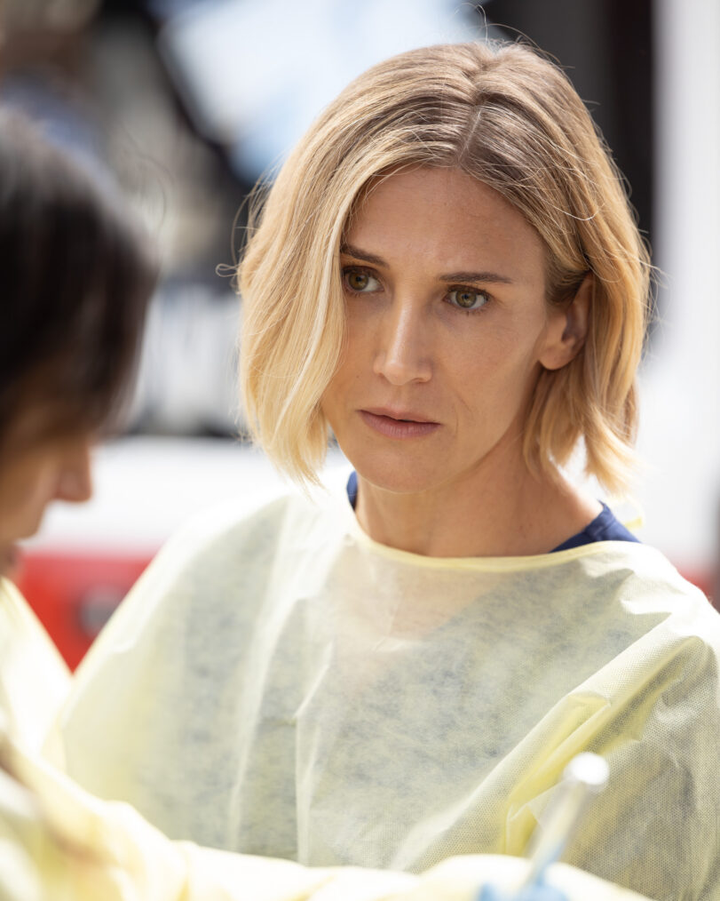 GREY’S ANATOMY - “Collide” - After a collision at Sea-Tac sends a surge of critically injured patients to Grey Sloan, the unveiling of its controversial new VIP floor is thrown into chaos as doctors race to save lives amid impossible choices. THURSDAY, OCT. 15 (10:00-11:00 p.m. EDT) on ABC. (Disney/Raymond Liu) JEN LANDON