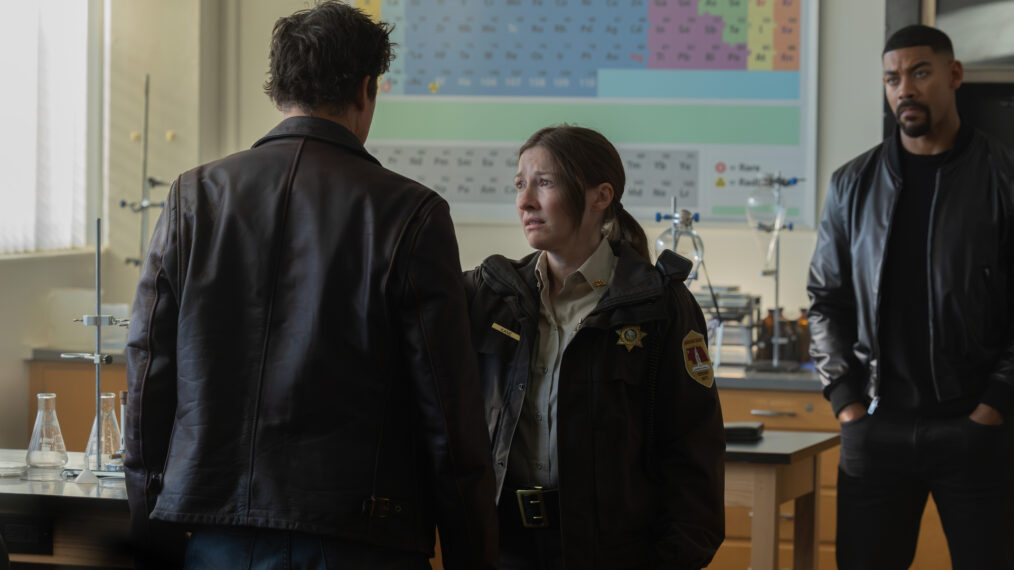 Kelly Macdonald and Aaron Pierre in Lanterns