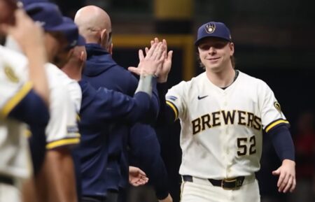 Kyle Harrison of the Milwaukee Brewers, MLB YouTube, October 21, 2026.