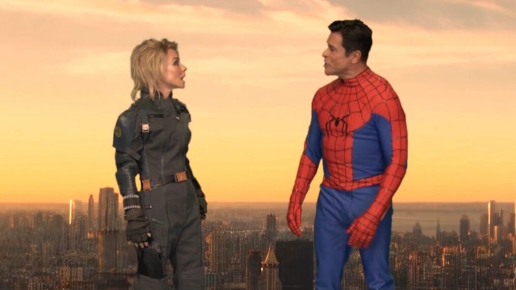 Kelly Ripa as Yelena Belova and Mark Consuelos as Spider-Man, 'Live With Kelly and Mark' Halloween, October 30, 2026.