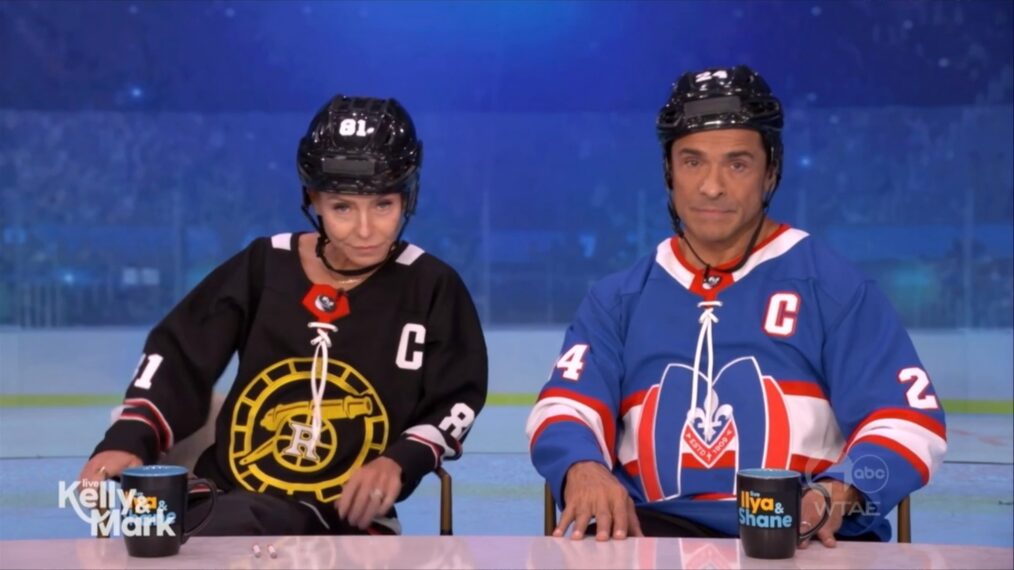 Kelly Ripa & Mark Consuelos as Ilya & Shane from 'Heated Rivalry', 'Live With Kelly and Mark' Halloween, October 30, 2026.