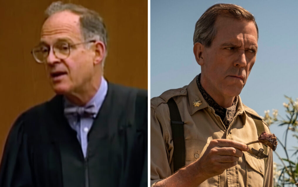 Judge Hiller B. Zobel - Inside the trial of Louise Woodward: Baby killer or victim of flawed justice? | 60 Minutes Australia; https://www.youtube.com/watch?v=q79GURoPsx0&t=2119s; CATCH-22, Hugh Laurie, Daniel David Stewart, (Season 1, Episode 101, aired May 17, 2019), ph: Phillipe Antonello / ©Hulu / Courtesy Everett Collection