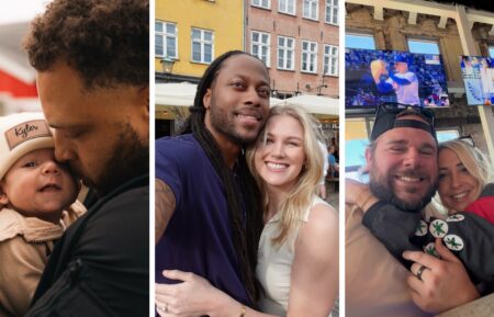 Devonta Anderson and his baby, Vic St. John and Christine Hamilton, and Jordan Faeth and his girlfriend Sophia of 'Love Is Blind' Season 10