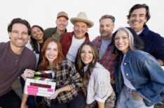 Scott McGillivray, Mika Kleinschmidt, Mina Starsiak Hawk, Brian Kleinschmidt, Ty Pennington, Sabrina Soto, Anthony Carrino, Paige Davis, Carter Oosterhouse, 'Rock the Block' Season 8 cast photo, HGTV, premieres 2027.