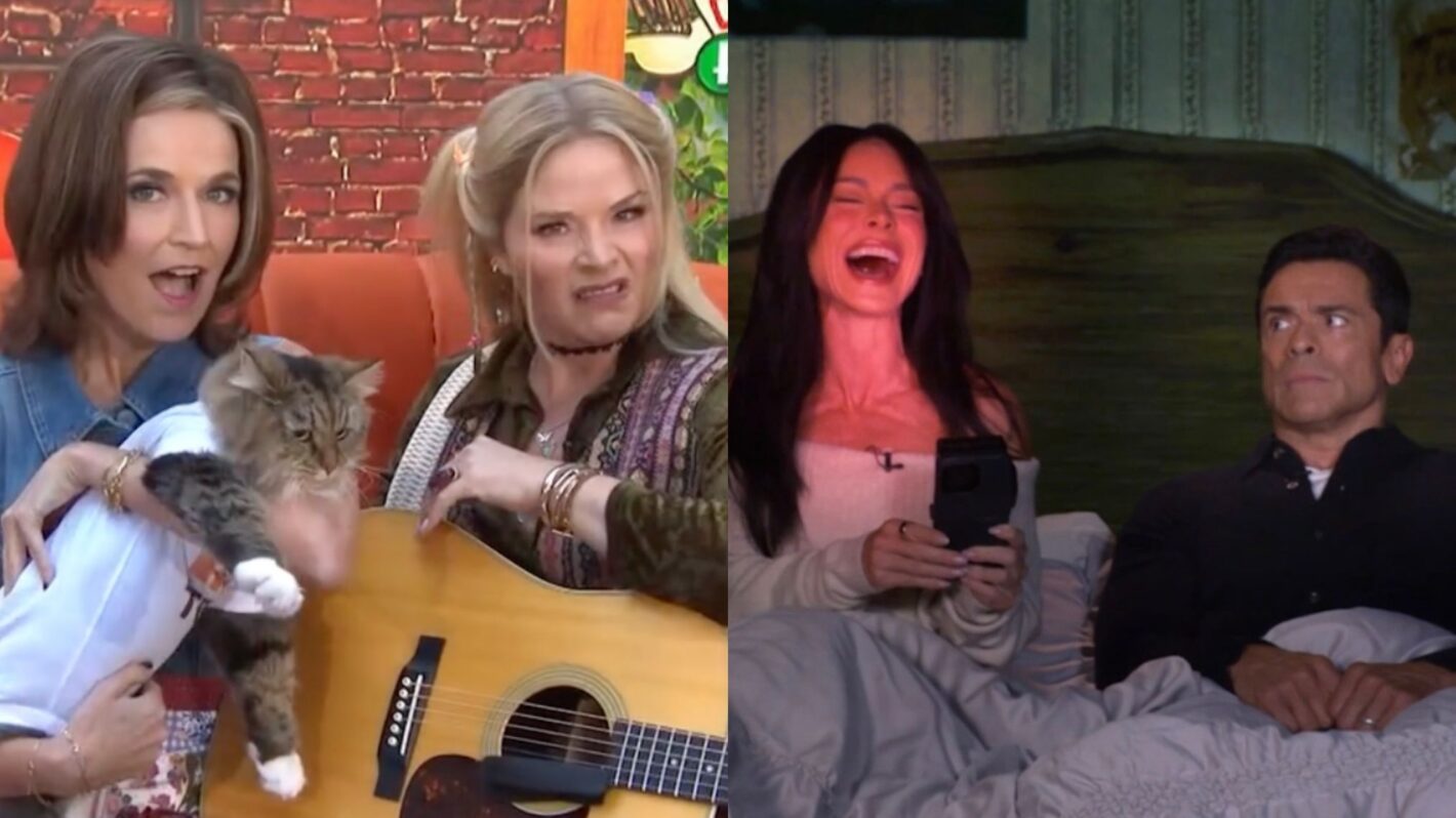 Savannah Guthrie and Jenna Bush Hager on the October 30, 2026, episode of NBC's 'Today'; Kelly Ripa and Mark Consuelos on the October 30, 2206, episode of 'Live With Kelly and Mark.'