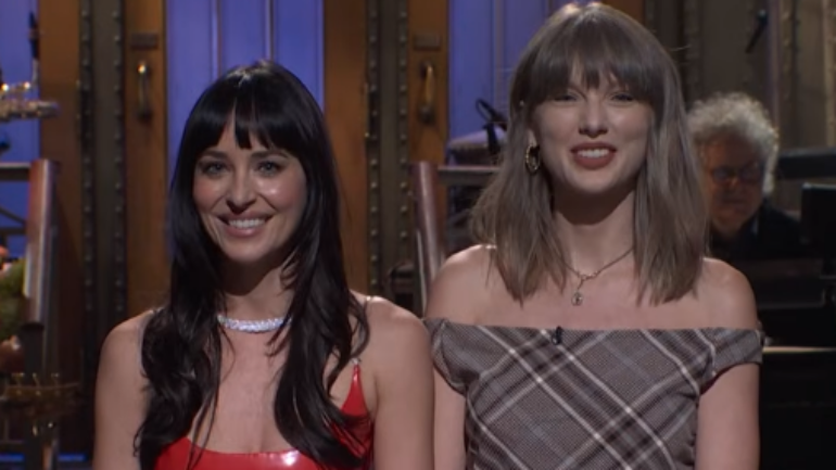 Taylor Swift and Dakota Johnson