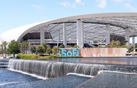 INGLEWOOD, CALIFORNIA - MAY 27: Exterior of SoFi Stadium on May 27, 2026 in Inglewood, California. The United States' FIFA World Cup 2026 schedule will commence at SoFi Stadium, which will be called Los Angeles Stadium during the tournament, on June 12th, when the United States Men's National Team plays Paraguay. (Photo by Scott Strazzante/Getty Images)