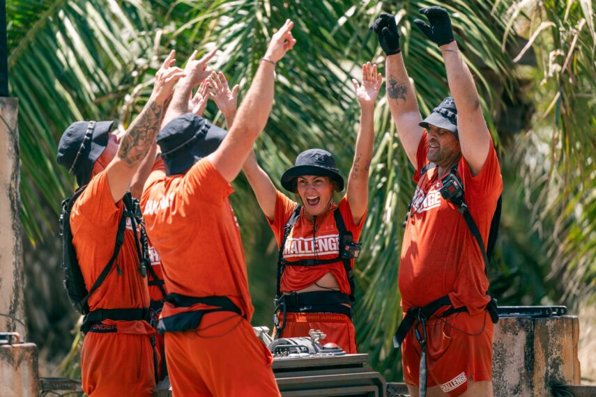 L-R: Will Gagnon, Johnny Bananas, Tori Deal, Chris "CT" Tamburello in The Challenge, episode 1, season 42, streaming on Paramount+, 2026. Photo Credit: Kaikungwon Duanjumroon/Paramount+