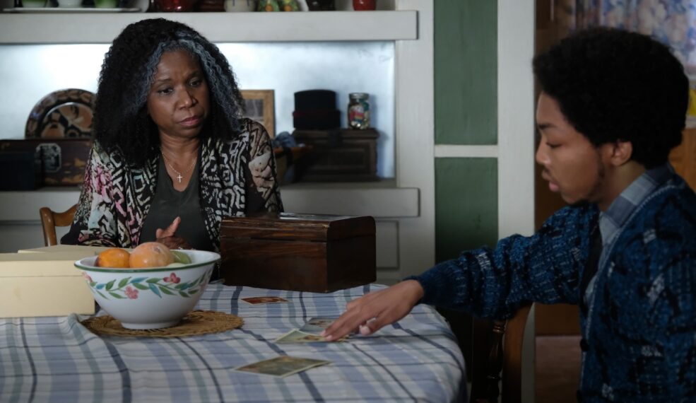 FX's The Drop: A Snowfall Saga -- “Homecoming” -- Season 1, Episode 5 (Airs Tuesday, October 6) -- Pictured: (l-r) Nicki Micheaux as Gerty Kinsey, Asante Blackk as Lamar Kinsey. -- CR: Ray Mickshaw/FX