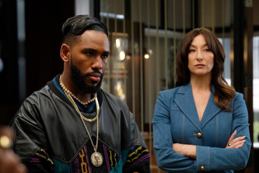 FX's The Drop: A Snowfall Saga -- “Hercules” -- Season 1, Episode 8 (Airs Tuesday, October 27) -- Pictured: (l-r) Brandon Mychal Smith as Darryl DG Grant, Isidora Goreshter as Jenny Favarella. -- CR: Ray Mickshaw/FX