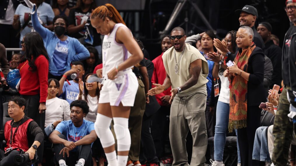 Usher attends game six of the 2026 WNBA Finals between the Golden State Valkyries and the Atlanta Dream at State Farm Arena on October 29, 2026 in Atlanta, Georgia.