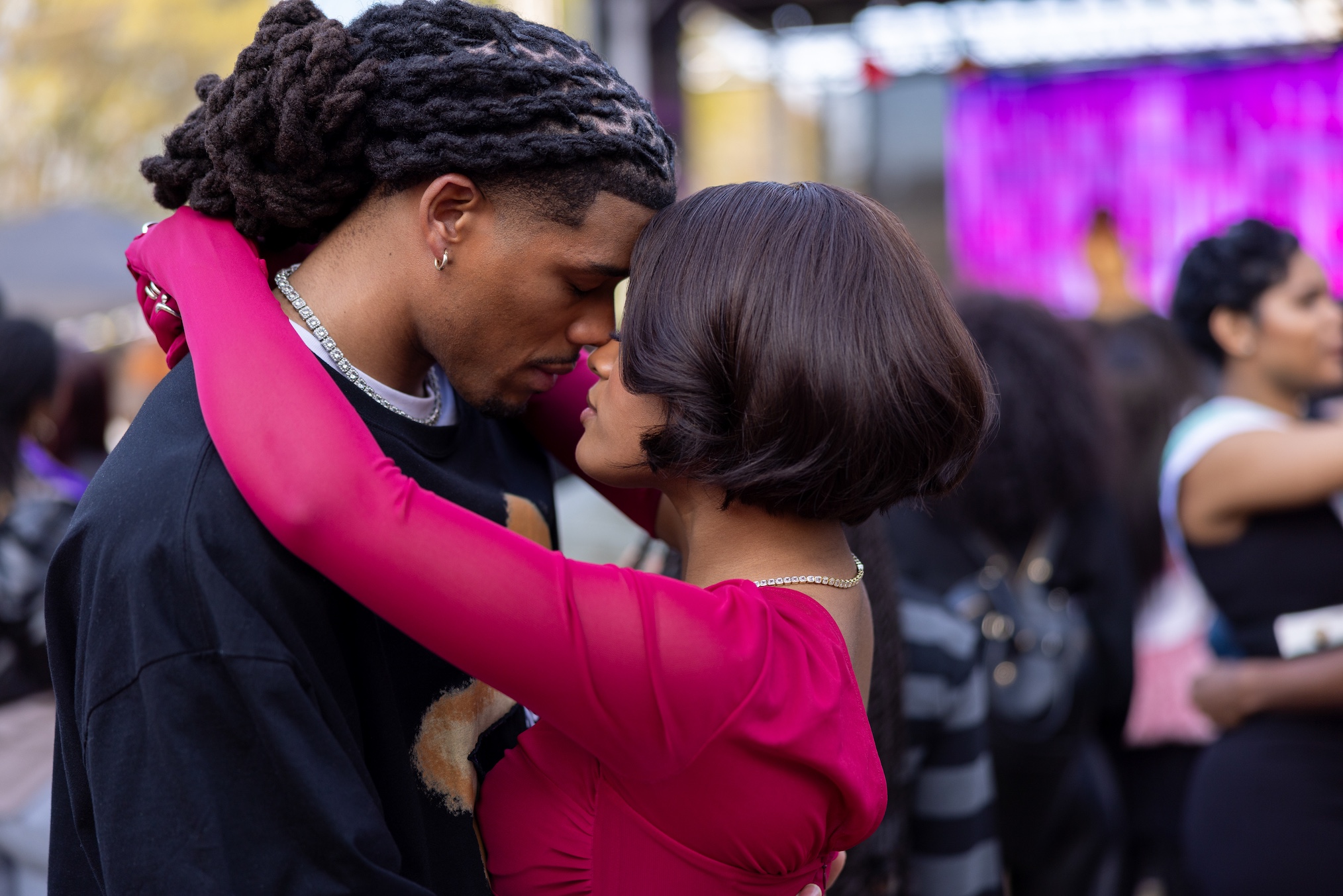 Cornell Young IV as Shaquille, Maleah Joi Moon as Deborah in 'A Different World'