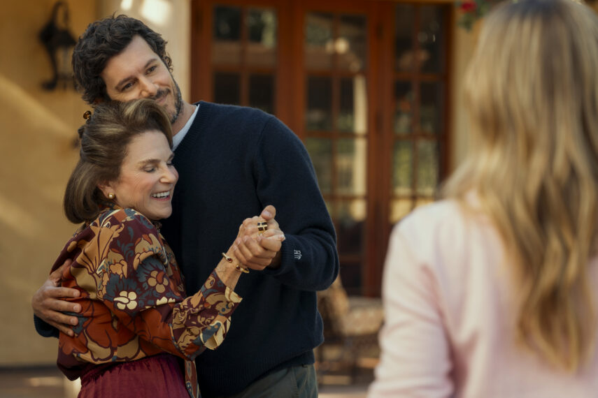 Tovah Feldshuh as Bina and Adam Brody as Noah in episode 308 of 'Nobody Wants This'