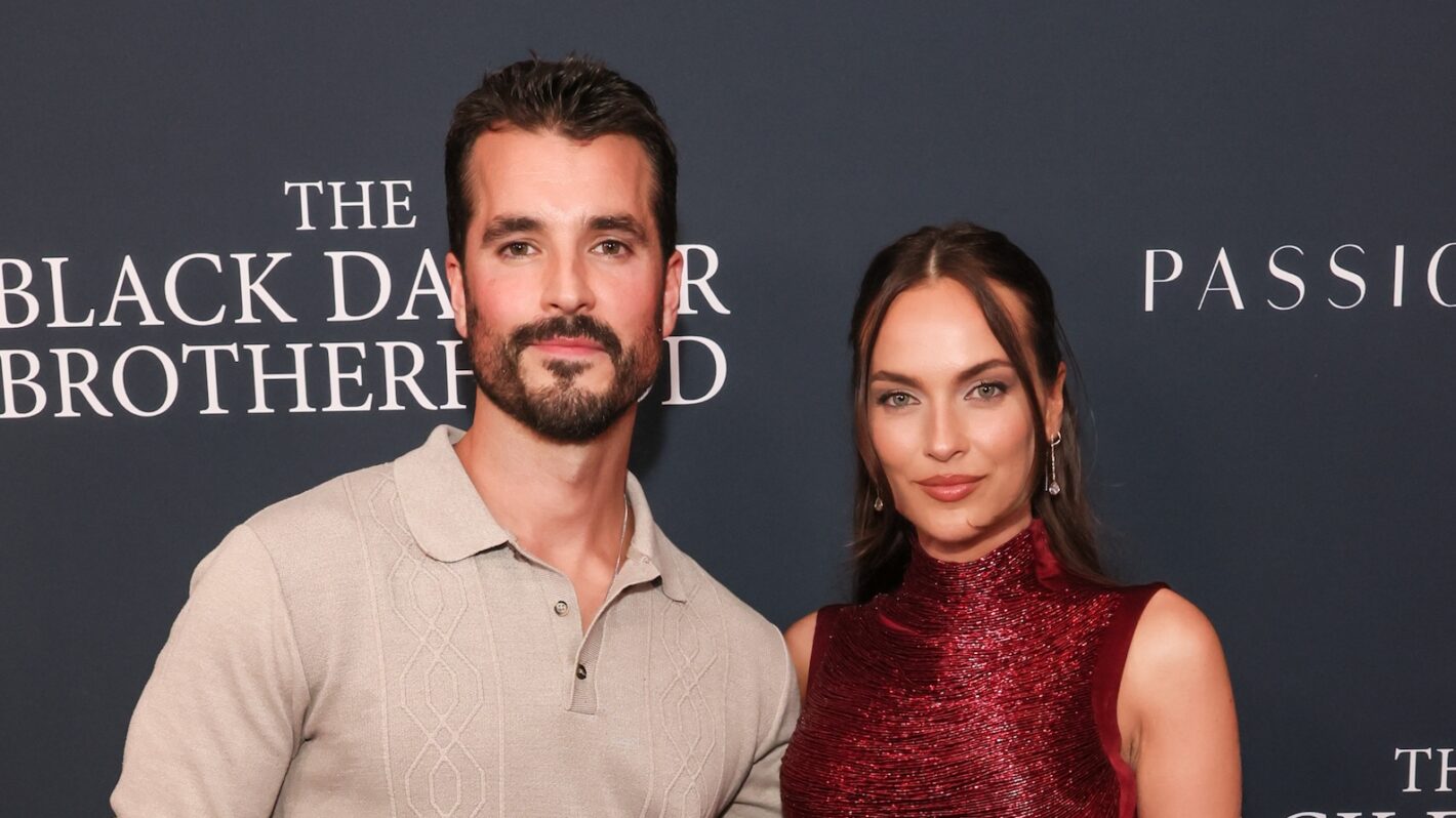 Andrew Biernat and Mariah Davis at 'The Black Dagger Brotherhood' Season 2 premiere