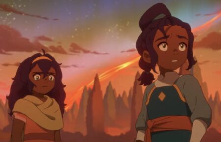 Pavi and Nisha in the 'Avatar: Seven Havens' Book 1 finale