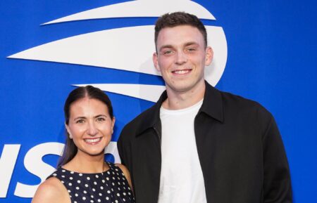 Sara Falkson and Ben Rice attend the US Open at the USTA Billie Jean King National Tennis Center on September 07, 2026 in New York City.