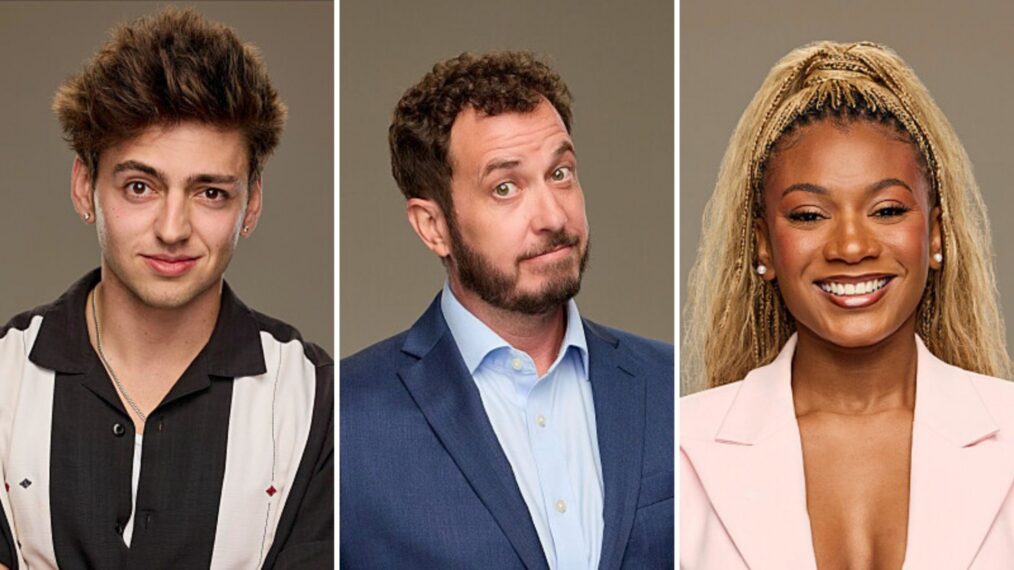 "Big Brother 28" final three— (from left) Drew Campbell, Rick Devens, and Taylor Brown