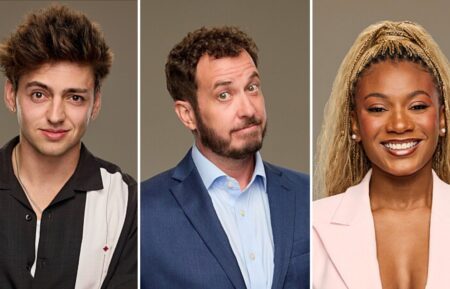 "Big Brother 28" final three— (from left) Drew Campbell, Rick Devens, and Taylor Brown