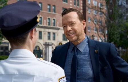 Maggie Lawson as Sarah Silver and Donnie Wahlberg as Danny Reagan in 'Boston Blue' Season 2 Episode 1
