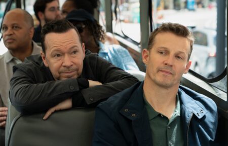 Donnie Wahlberg as Danny Reagan and Will Estes as Jamie Reagan in 'Boston Blue' Season 2 Episode 5