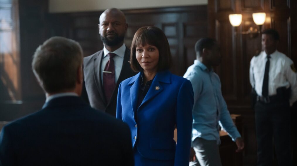 Kenric Green as Charlie and Gloria Reuben as Mae Silver in 'Boston Blue' Season 2 Episode 5