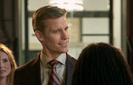 Ward Horton as Thad Longfellow and Sonequa Martin-Green as Lena Silver in 'Boston Blue' Season 2 Episode 1