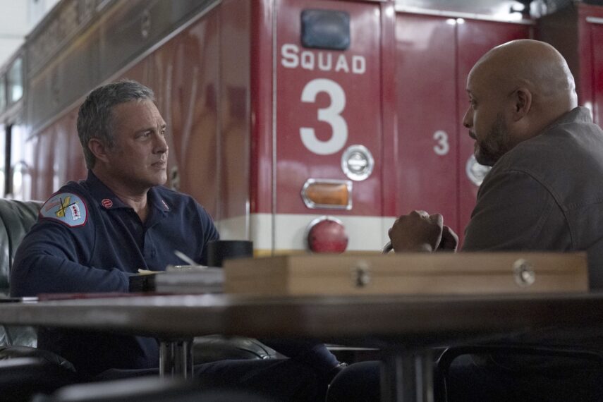Taylor Kinney as Lt. Kelly Severide, Joe Minoso as Cruz — 'Chicago Fire' Episode 300 "Three Hundred"