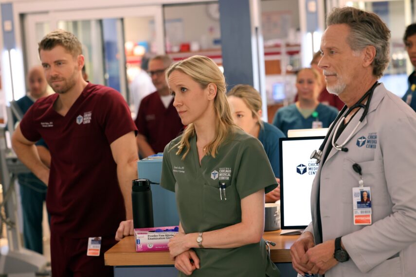 Jessy Schram as Dr. Hannah Asher, Steven Weber as Dr. Dean Archer — 'Chicago Med' Season 12 Episode 3 