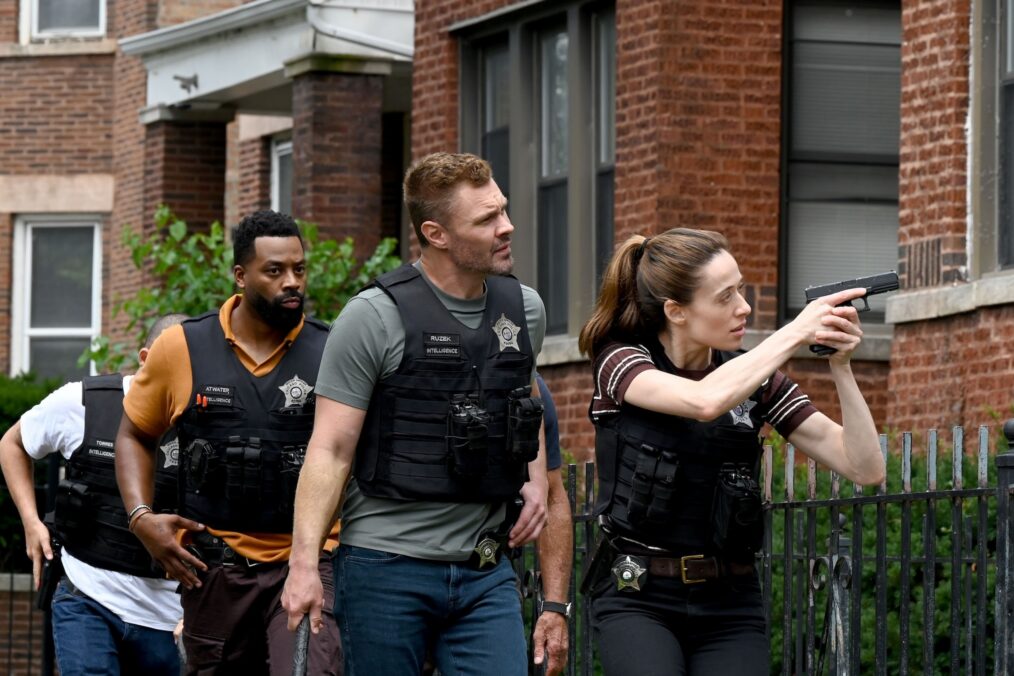 LaRoyce Hawkins as Officer Kevin Atwater, , Marina Squerciati as Officer Kim Burgess — 'Chicago P.D.' Season 14 Premiere "Demolition"