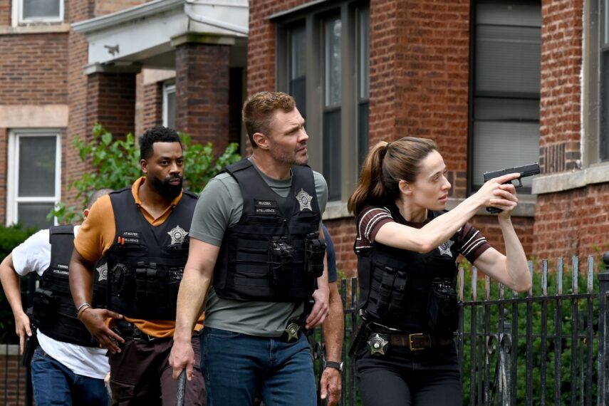 LaRoyce Hawkins as Officer Kevin Atwater, , Marina Squerciati as Officer Kim Burgess — 'Chicago P.D.' Season 14 Premiere "Demolition"