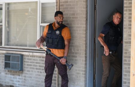 LaRoyce Hawkins as Officer Kevin Atwater, Jason Beghe as Sergeant Hank Voight — 'Chicago P.D.' Season 14 Premiere "Demolition"