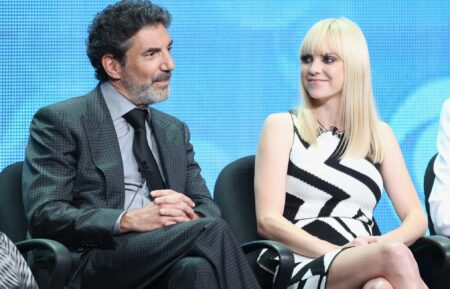 Chuck Lorre and Anna Faris
