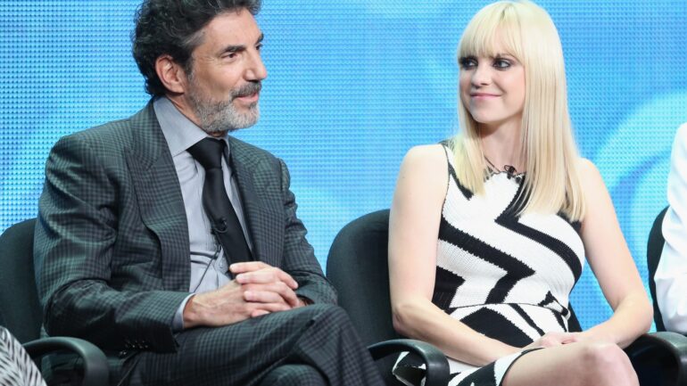 Chuck Lorre and Anna Faris