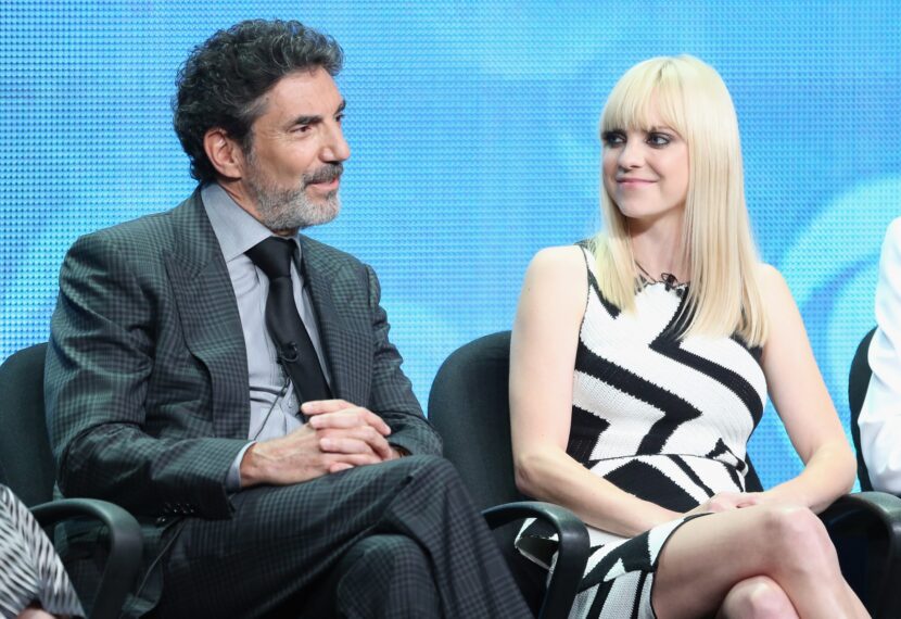 Chuck Lorre and Anna Faris