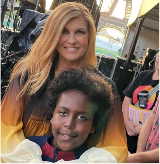 Connie Britton and her son