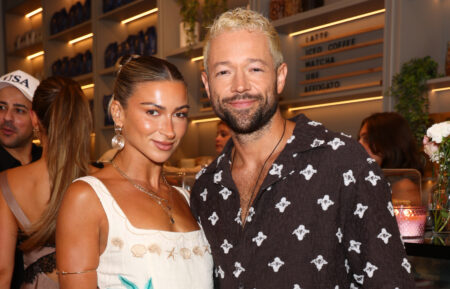 Daniella Karagach and Pasha Pashkov celebrate the opening of Sulta Rosa Coffee & Desserts