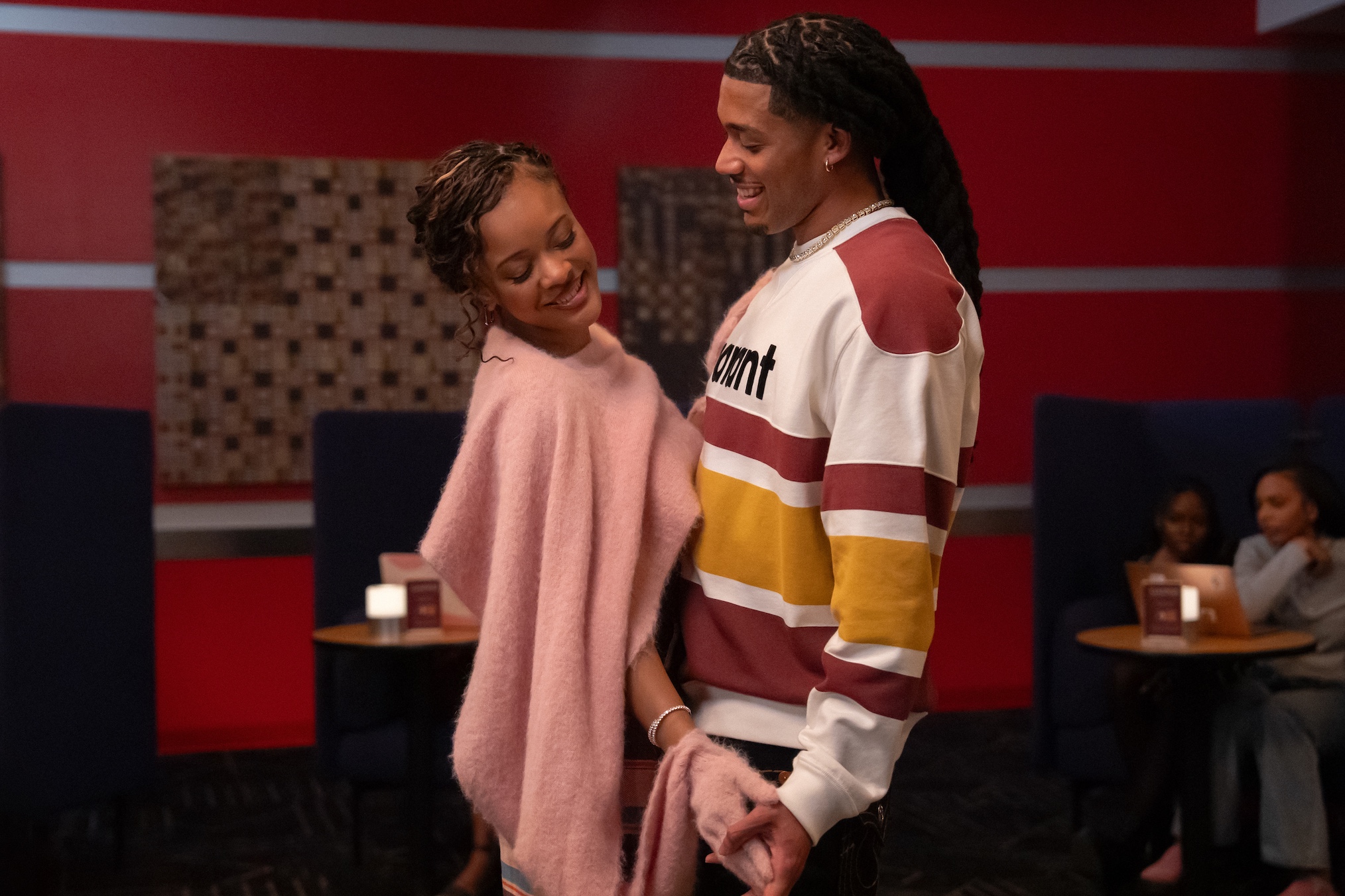 Maleah Joi Moon as Deborah, Cornell Young IV as Shaquille in Episode 105 of a Different World.
