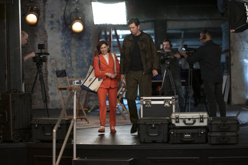 Carrie Preston as Elsbeth Tascioni and Nicholas Braun as Jeremy Perrick in 'Elsbeth' Season 4 Episode 2