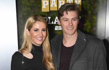 Laura Rutledge of ESPN and Baseball Player Josh Rutledge attend the Party At The Playoff at The GlassHouse on January 5, 2019 in San Jose, California