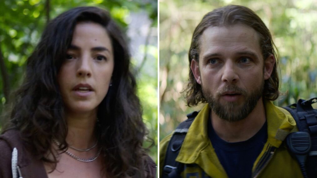 Olivia Thirlby as CJ Ryan and Max Thieriot as Bode Leone — 'Fire Country' Season 5 Premiere "Founders' Day"