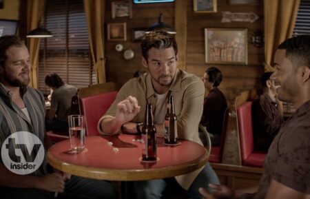 Max Thieriot as Bode, Jay Hayden as Mason, and Jordan Calloway as Jake — 'Fire Country' Season 5 Episode 6
