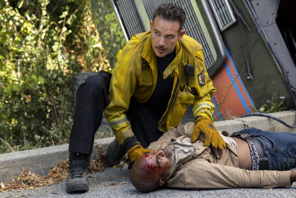 Kevin Alejandro as Manny Perez — 'Fire Country' & 'Sheriff Country' Crossover "No Way Out"